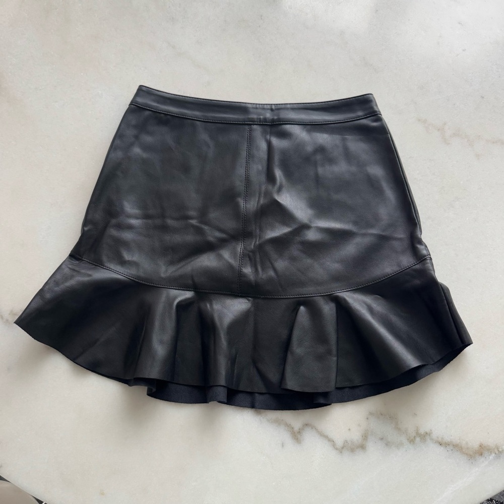 BB Dakota Leather-Style Black Mini Skirt